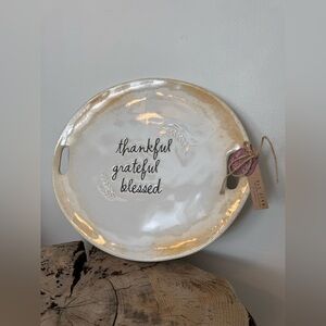 NWT Rae Dunn Thankful Grateful Blessed Serving Platter